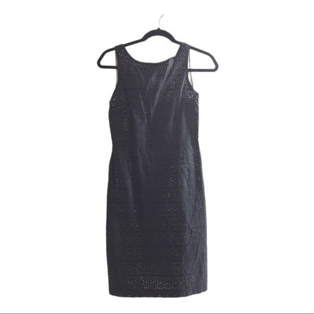 Esprit De Corp Black Tan Perforated Sleeveless Dress 5/6